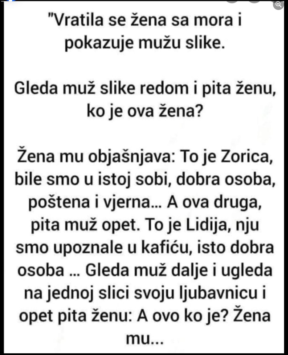 ŠALJIVO: “Vratila se žena sa mora i pokazuje mužu slike”