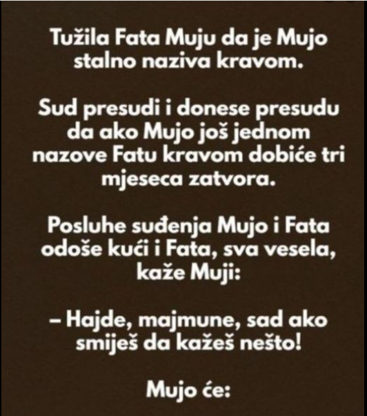 VIC DANA: Mujo vrijeđa Fatu