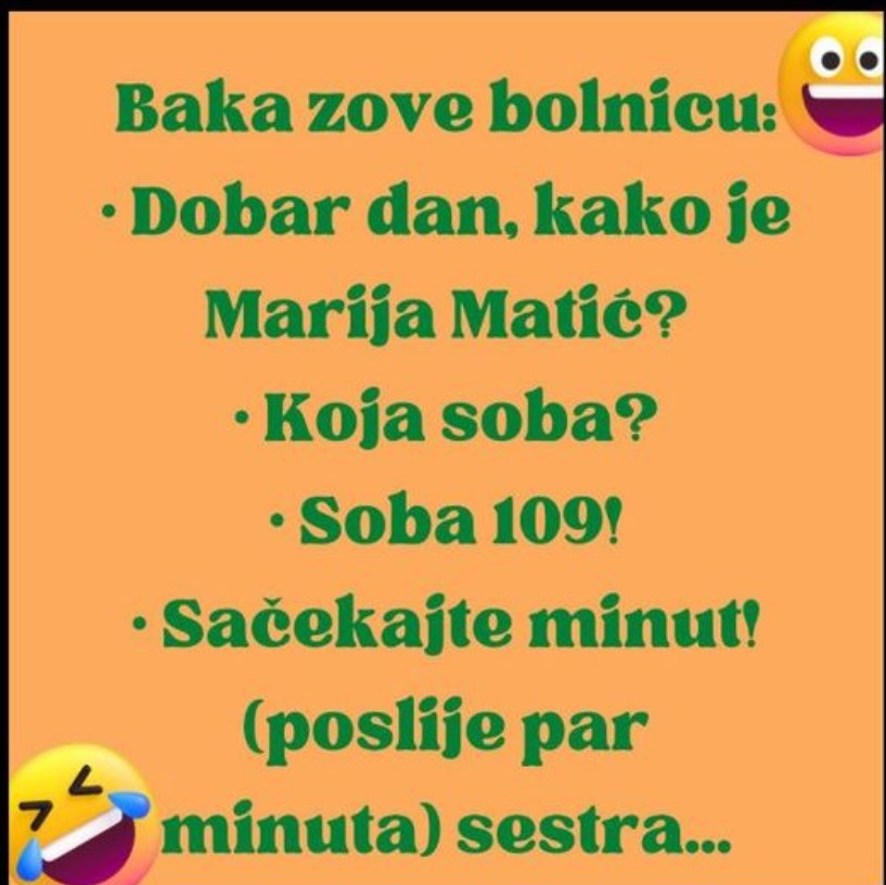 VIC DANA: BAKA NAZVA BOLNICU