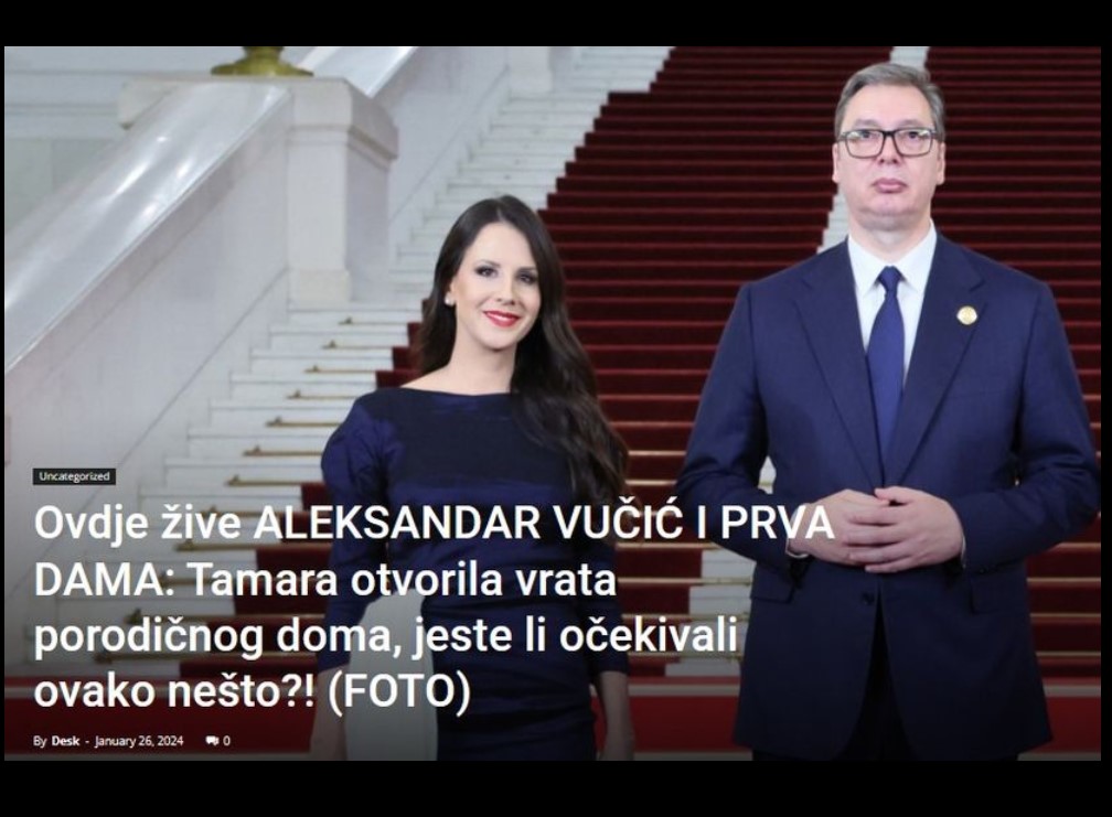 Ovdje žive ALEKSANDAR VUČIĆ I PRVA DAMA: Tamara otvorila vrata porodičnog doma, jeste li očekivali ovako nešto?! (FOTO)