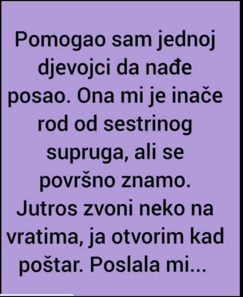 Pomogao sam jednoj djevojci da nađe posao