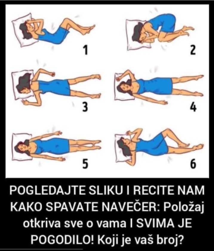 POGLEDAJTE SLIKU I RECITE NAM KAKO SPAVATE NAVEČER: Položaj otkriva sve o vama I SVIMA JE POGODILO! Koji je vaš broj?