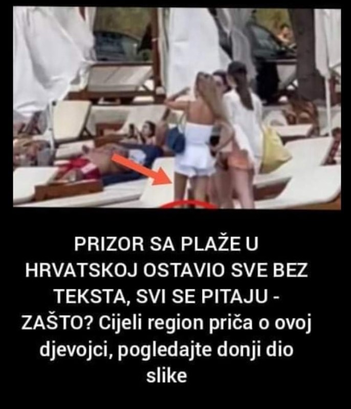 PRIZOR SA PLAŽE U HRVATSKOJ OSTAVIO SVE BEZ TEKSTA, SVI SE PITAJU – ZAŠTO? Cijeli region priča o ovoj djevojci, pogledajte donji dio slike