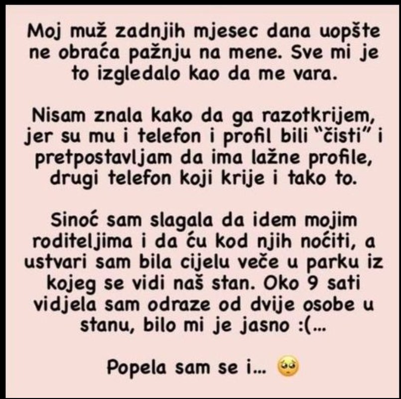 “Moj muž zadnjih mjesec dana ne obraća pažnju na mene”