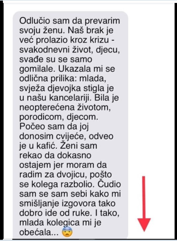 “Odlučio sam da prevarim svoju ženu