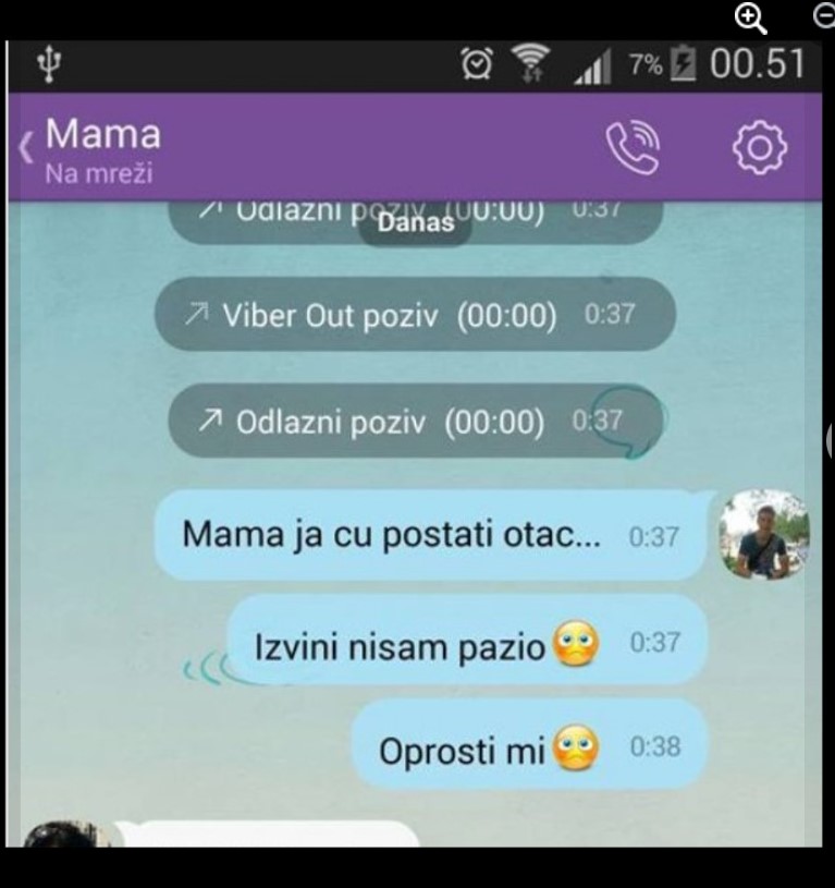 CHAT DANA: Izvini mama