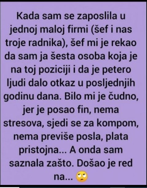 ‘Kada sam se zaposlila u jednoj maloj firmi’