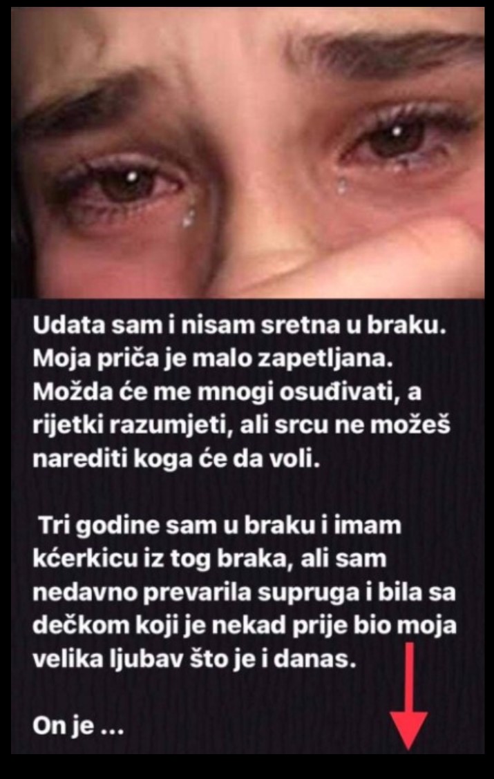 “Moja supruga me prevarila”