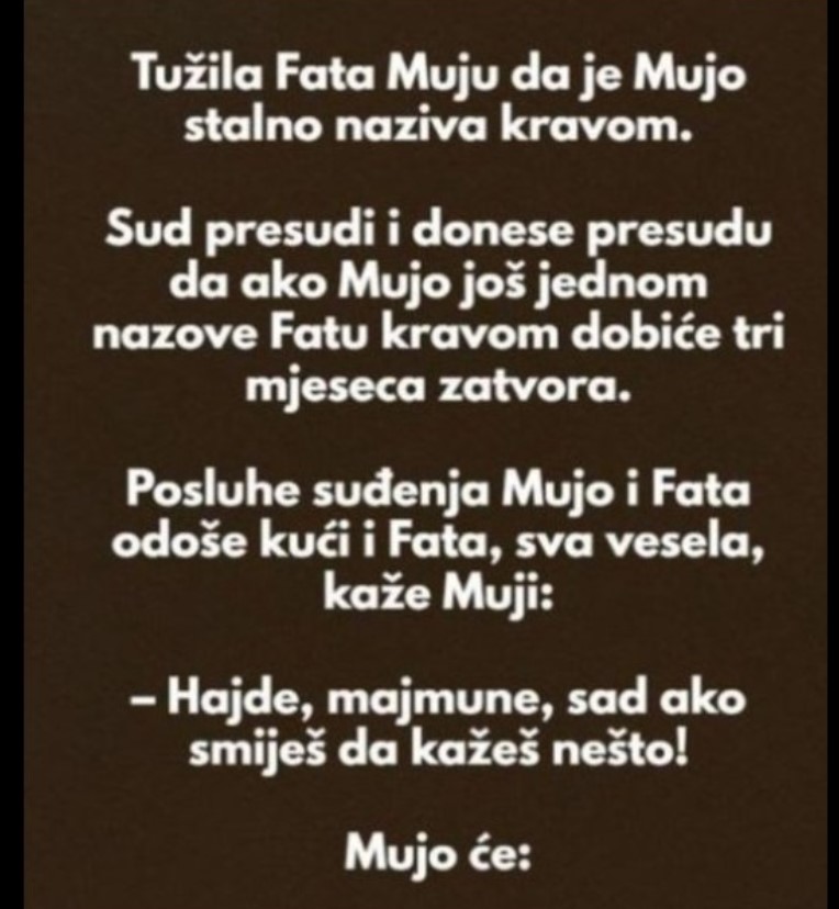 VIC DANA: Mujo vrijeđa Fatu