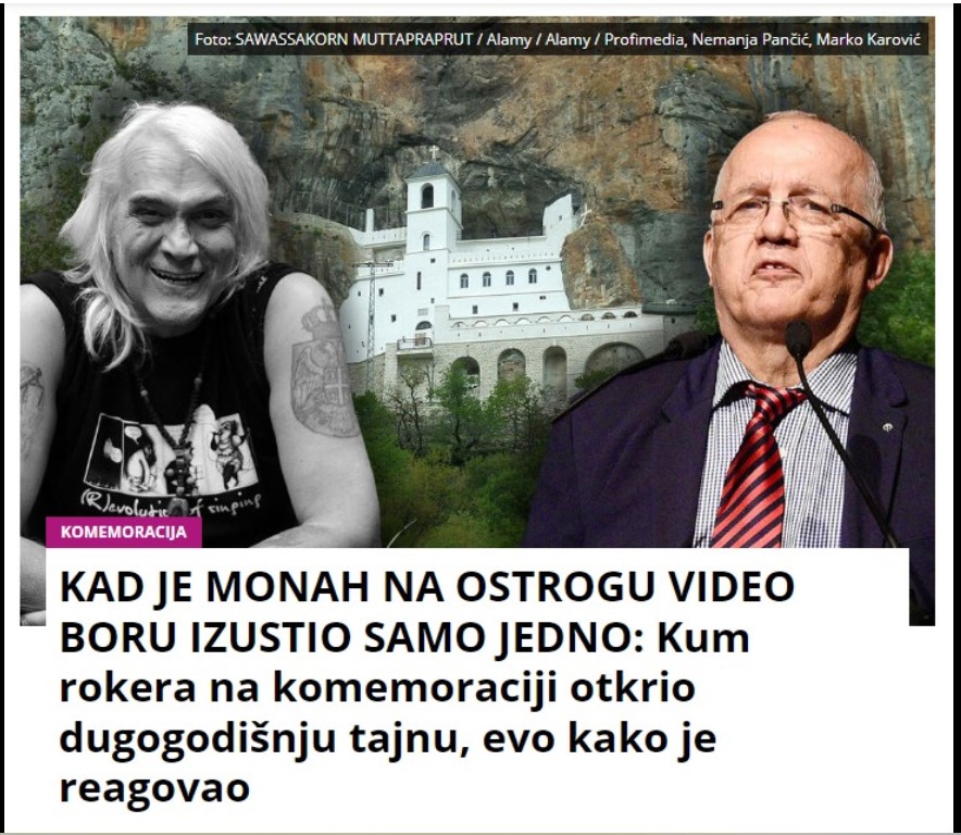 KAD JE MONAH NA OSTROGU VIDEO BORU IZUSTIO SAMO JEDNO: Kum rokera na komemoraciji otkrio dugogodišnju tajnu, evo kako je reagovao