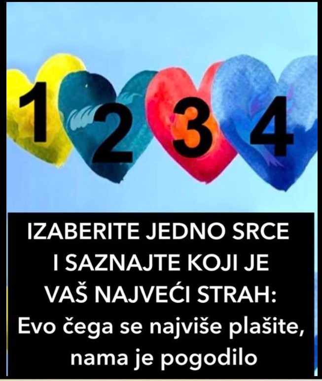 IZABERITE JEDNO SRCE I SAZNAJTE KOJI JE VAŠ NAJVEĆI STRAH: Evo čega se najviše plašite, nama je pogodilo