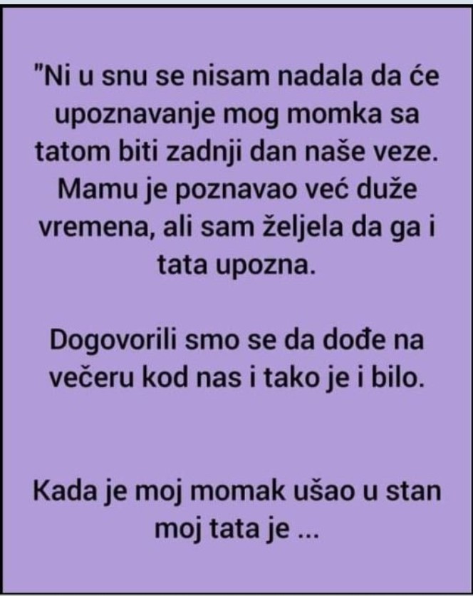 “Ni u snu se nisam nadala da će upoznavanje mog momka”