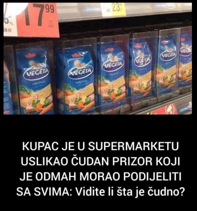 KUPAC JE U SUPERMARKETU USLIKAO ČUDAN PRIZOR KOJI JE ODMAH MORAO PODIJELITI SA SVIMA: Vidite li šta je čudno?