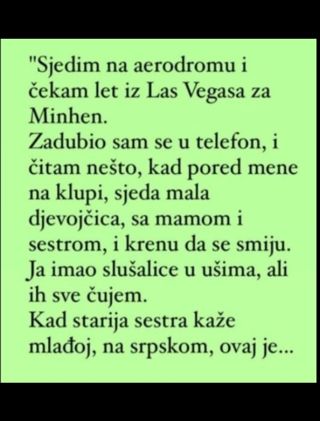 “Sjedim na aerodromu i čekam let iz Las Vegasa za Minhen”