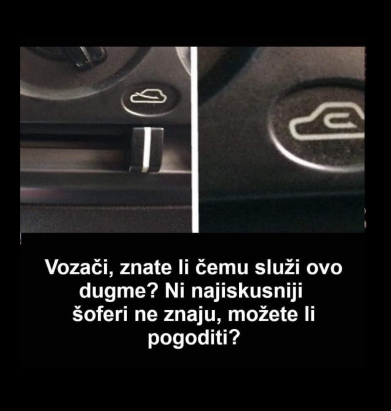 VOZAČI, ZNATE LI ČEMU SLUŽI OVO DUGME? Ni najiskusniji šoferi ne znaju, DA VIDIMO MOŽETE LI POGODITI?