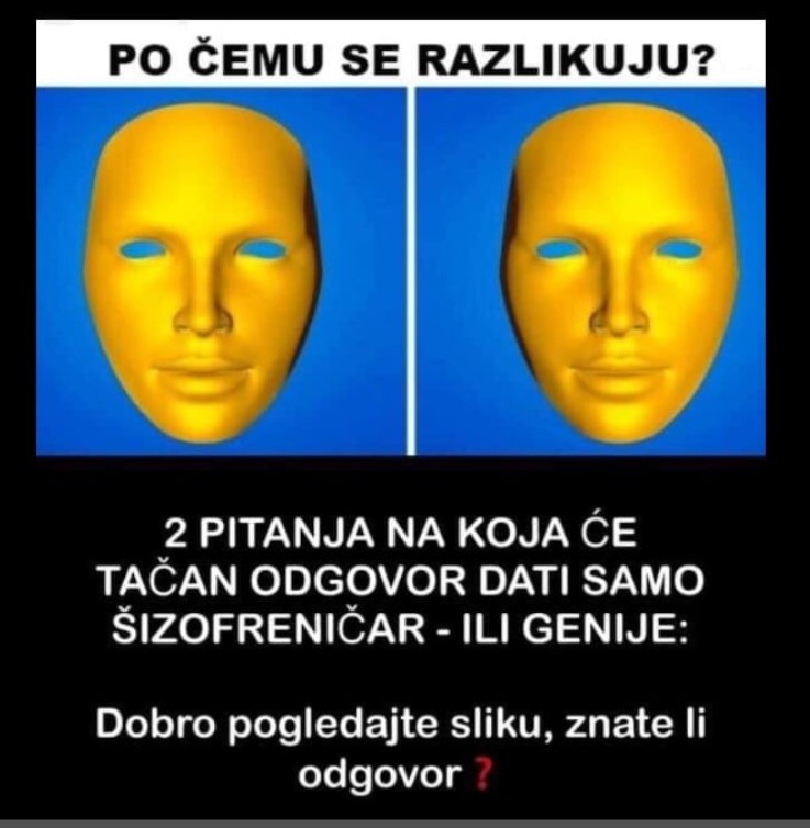 2 PITANJA NA KOJA ĆE TAČAN ODGOVOR DATI SAMO ŠIZOFRENIČAR – ILI GENIJE: Dobro pogledajte sliku, znate li odgovor?