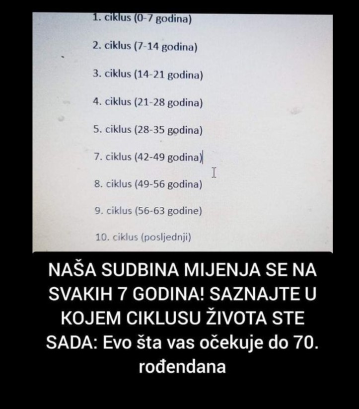 NAŠA SUDBINA MIJENJA SE NA SVAKIH 7 GODINA! SAZNAJTE U KOJEM CIKLUSU ŽIVOTA STE SADA: Evo šta vas očekuje do 70. rođendana