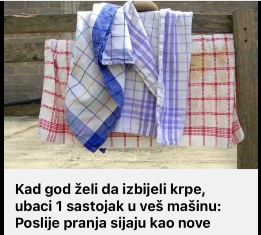 Kad god želi da izbijeli krpe, ubaci 1 sastojak u veš mašinu: Poslije pranja sijaju kao nove