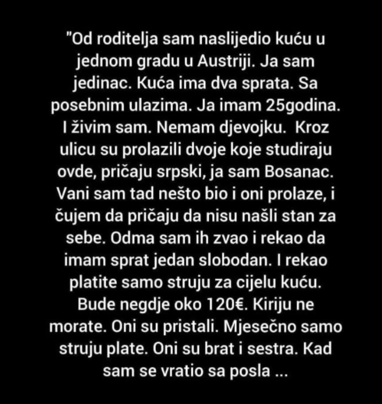 “Od roditelja sam naslijedio kuću”