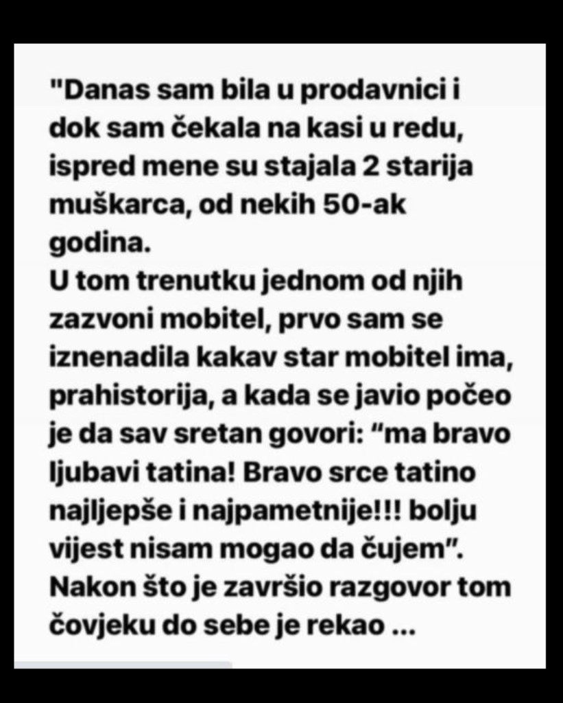 “Starijem muškarcu u prodavnici zazvonio telefon”