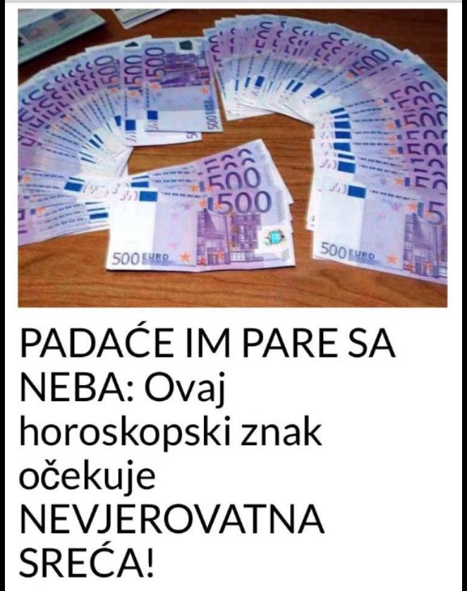 PADAĆE IM PARE SA NEBA: Ovaj horoskopski znak očekuje velika SREĆA!