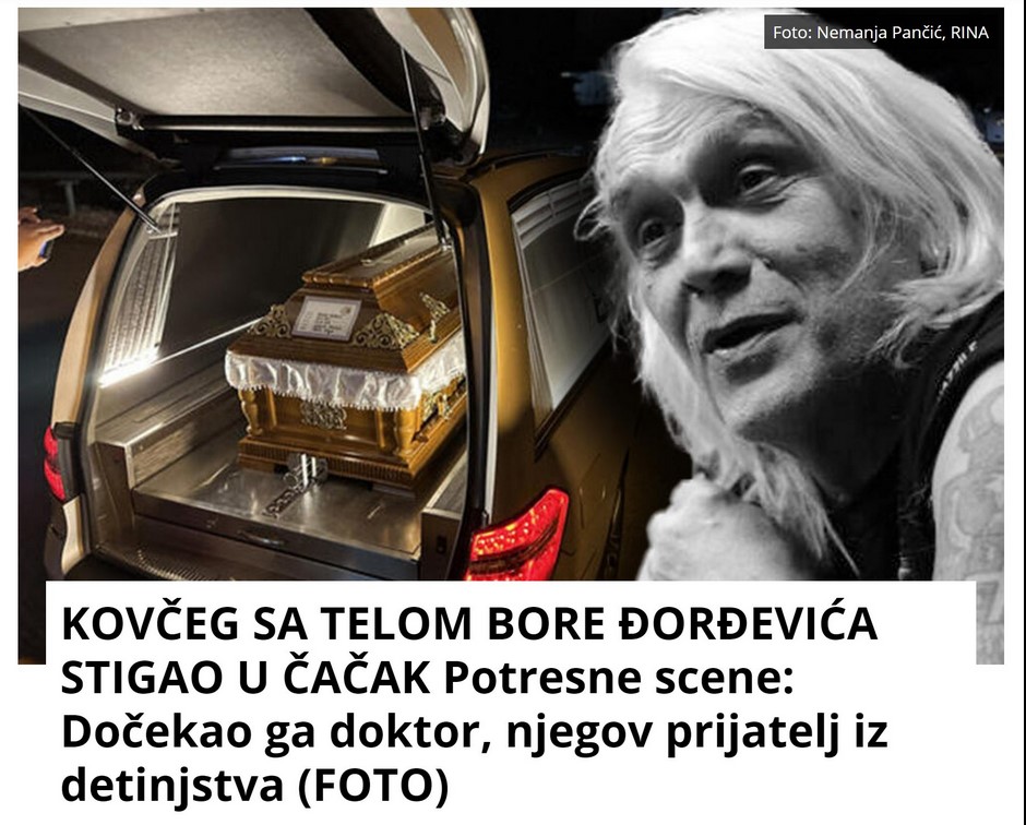 KOVČEG SA TELOM BORE ĐORĐEVIĆA STIGAO U ČAČAK Potresne scene: Dočekao ga doktor, njegov prijatelj iz detinjstva (FOTO)