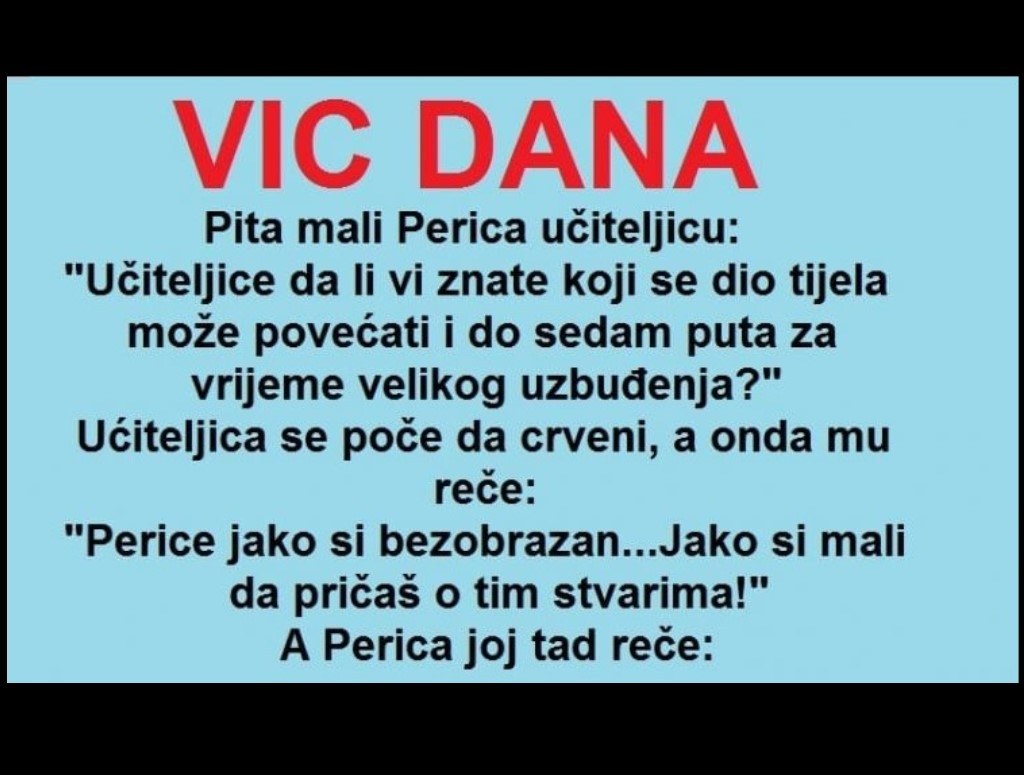 VIC DANA: Učiteljica i Perica