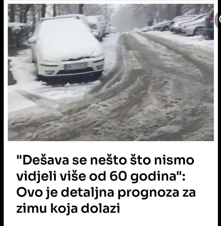 “Dešava se nešto što nismo vidjeli više od 60 godina”: Ovo je detaljna prognoza za zimu koja dolazi