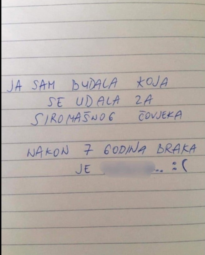 JA SAM ONA BUDALA KOJA SE UDALA ZA SIROMAŠNOG ČOVJEKA IZ LJUBAVI: Nakon 7 godina braka, evo šta se desilo!