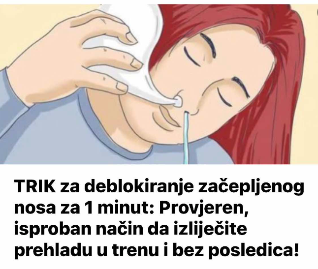 TRIK za deblokiranje začepljenog nosa za 1 minut: Provjeren, isproban način da izliječite prehladu u trenu i bez posledica!