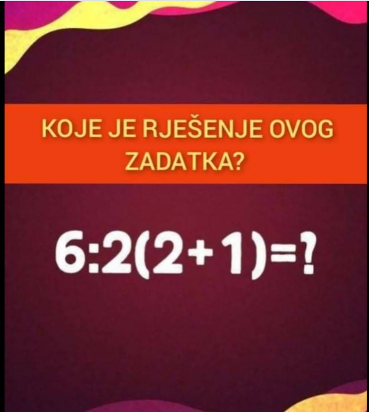 KOJE JE RJEŠENJE OVOG ZADATKA? MNOGI ODGOVORE POGREŠNO: Znate li tačan odgovor?