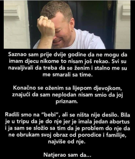 “Saznao sam prije 2 godine da ne mogu imati djecu”