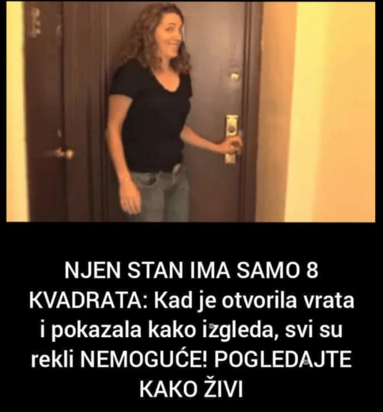 NJEN STAN IMA SAMO 8 KVADRATA: Kad je otvorila vrata i pokazala kako izgleda, svi su rekli NEMOGUĆE! POGLEDAJTE KAKO ŽIVI