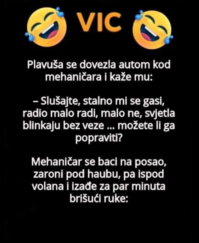 VIC: PLAVUŠI POKVARENO AUTO