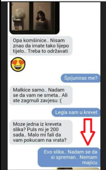 USLIKAO SAM KRIŠOM KOMŠINICU DOK SE PRESVLAČILA, A ONDA MI JE STIGLA SLIKA BEZ MAJICE, U KREVETU: Kad sam vidio POZLILO MI, JOŠ SE TRESEM OD ŠOKA, UŽAS!