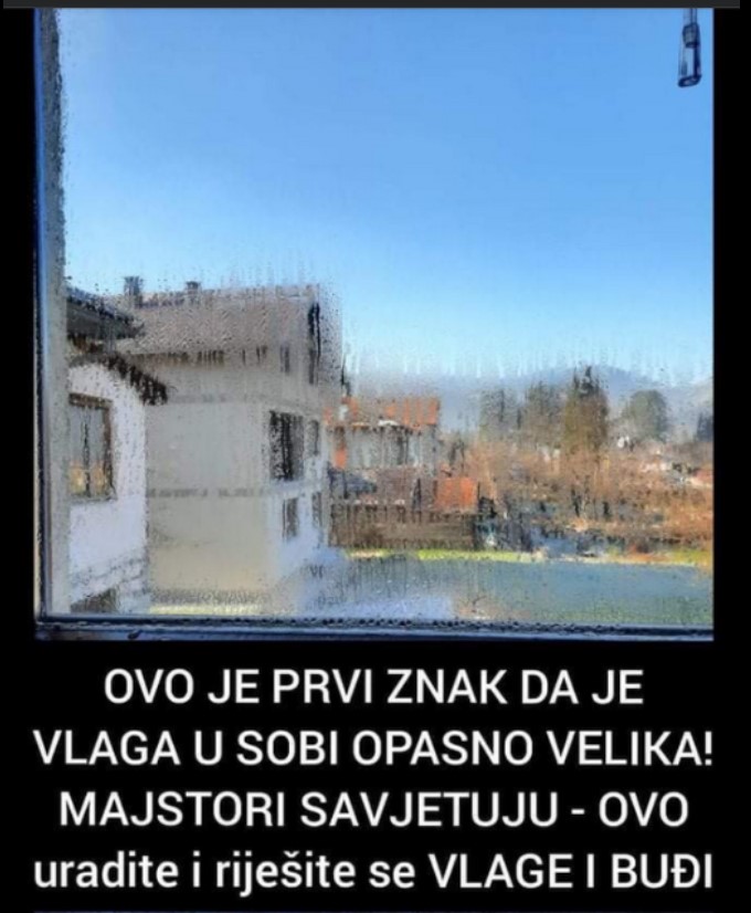 OVO JE PRVI ZNAK DA VAM JE VLAGA U SOBI OPASNO VELIKA: Majstori savjetuju, evo šta trebate uraditi DA VLAGA IZ SOBE NESTANE – JEDNOSTAVNO JE