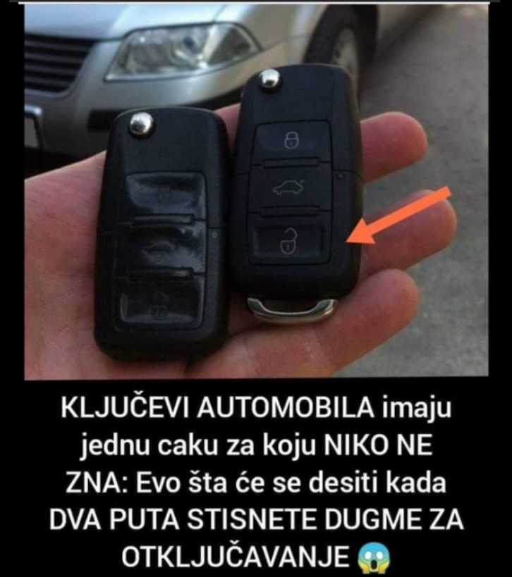 KLJUČEVI AUTOMOBILA imaju jednu caku za koju NIKO NE ZNA: Evo šta će se desiti kada DVA PUTA STISNETE DUGME ZA OTKLJUČAVANJE