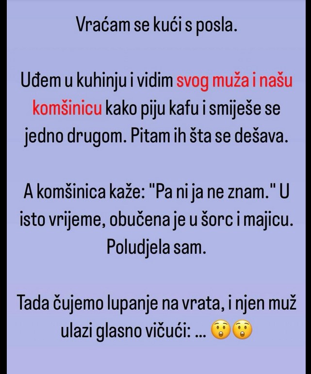 Vratila sam se kući s posla: Zbog jednog prizora sam ostala bez teksta