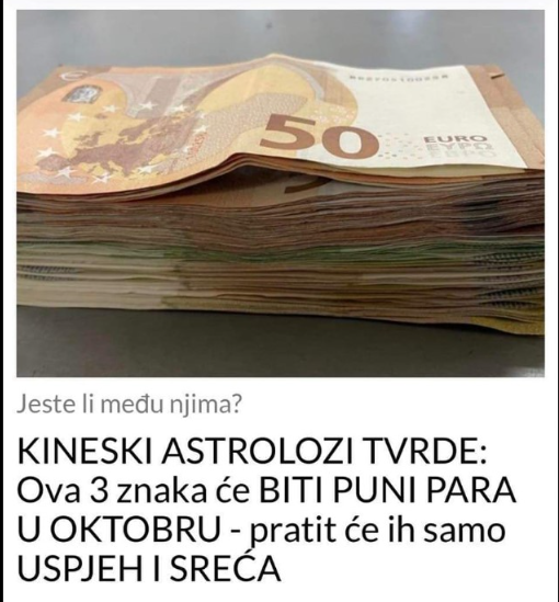 KINESKI ASTROLOZI TVRDE: Ova 3 znaka će BITI PUNI PARA U OKTOBRU – pratit će ih samo USPJEH I SREĆA