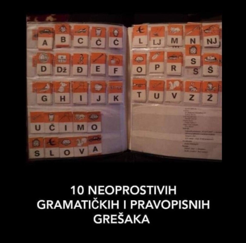 MNOGI ZAVRŠE FAKULTETE, A I DALJE SU NEPISMENI: Ovo je 10 neoprostivih gramatičkih i pravopisnih grešaka!