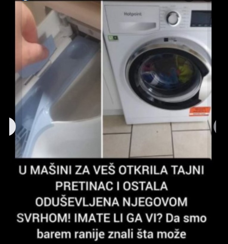 OTKRILA JE TAJNI PRETINAC U MAŠINI ZA VEŠ I OSTALA ODUŠEVLJENA NJEGOVOM SVRHOM!IMATE LI GA VI? Da smo barem ranije znali šta može