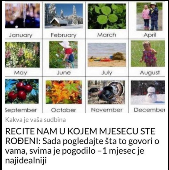 RECITE NAM U KOJEM MJESECU STE ROĐENI: Sada pogledajte šta to govori o vama, svima je pogodilo –1 mjesec je najidealniji