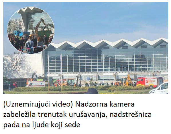 (Uznemirujući video) Nadzorna kamera zabeležila trenutak urušavanja, nadstrešnica pada na ljude koji sede