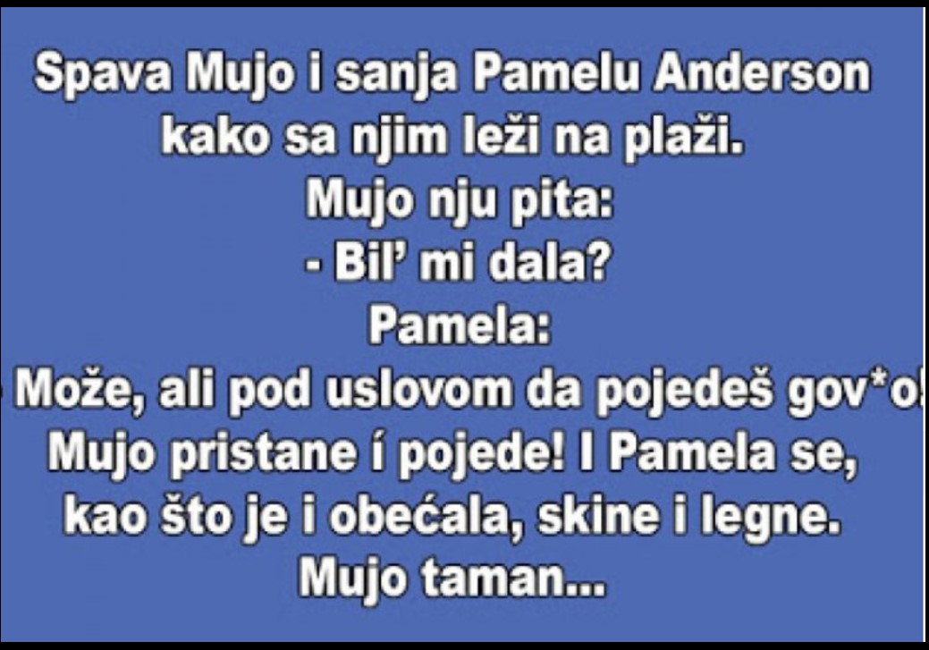 VIC DANA: Mujo sanja Pamelu Anderson