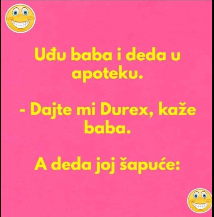 Uđu baba i deda u apoteku