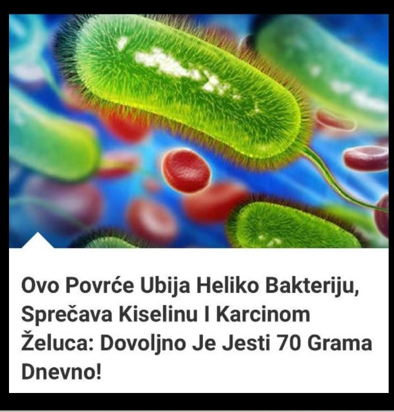 Ovo Povrće Ubija Heliko Bakteriju, Sprečava Kiselinu I Karcinom Želuca: Dovoljno Je Jesti 70 Grama Dnevno!