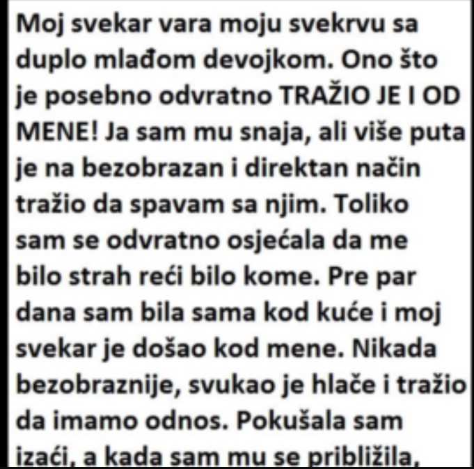 Moj svekar vara svekrvu