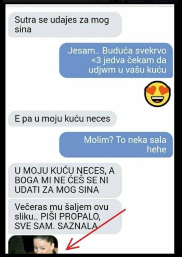 BUDUĆA SVEKRVA mi se javila NOĆ PRIJE VJENČANJA, kad mi je poslala sliku onesvijestila sam se: GOTOVO JE, MISLILA SAM DA NEĆE NIKADA SAZNATI!