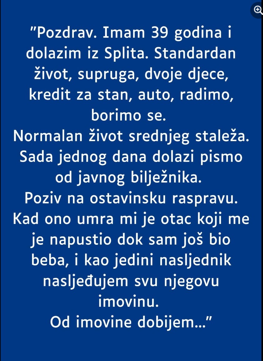 “Pozdrav. Imam 39 godina i dolazim iz Splita…”