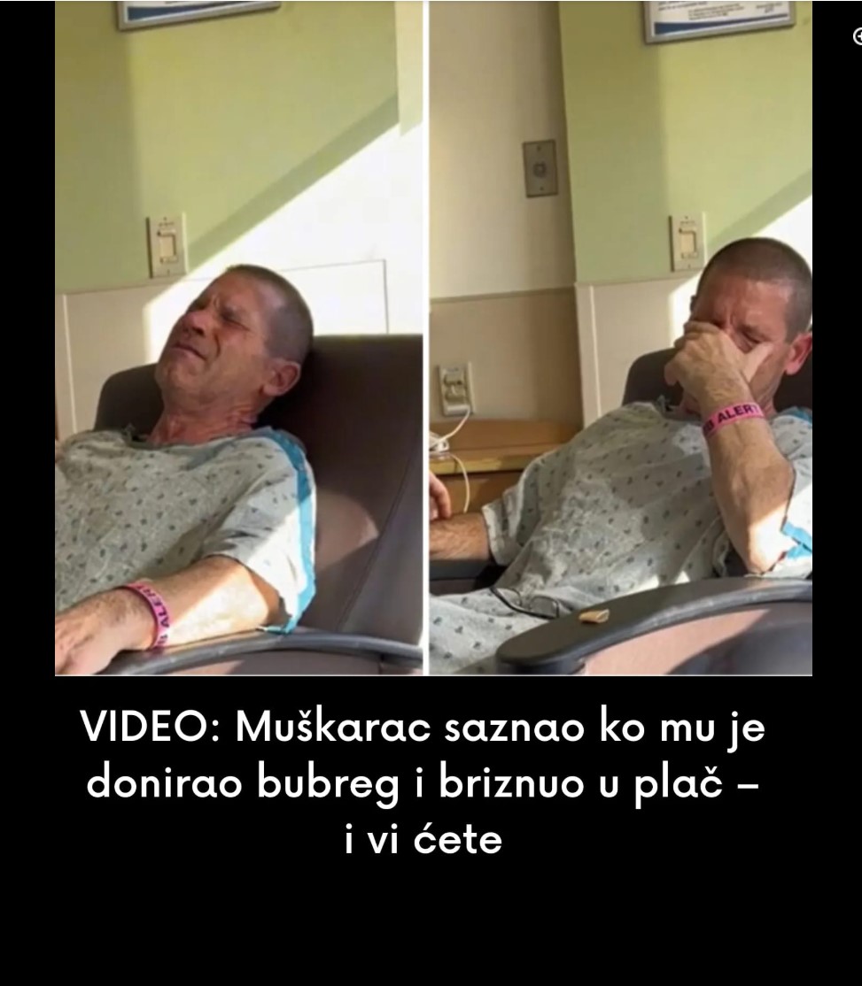 VIDEO: Muškarac saznao ko mu je donirao bubreg i briznuo u plač – i vi ćete